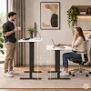 ModernHome elektromos állítható magasságú íróasztal 120x60 cm, 72-118 cm, fehér asztallappal