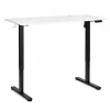ModernHome elektromos állítható magasságú íróasztal 120x60 cm, 72-118 cm, fehér asztallappal