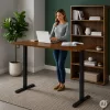 ModernHome elektromos, magasságállítható íróasztal 120x60 cm, 72-118 cm, sötét tölgy