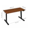 ModernHome elektromos, magasságállítható íróasztal 120x60 cm, 72-118 cm, sötét tölgy