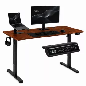   ModernHome elektromos állítható magasságú íróasztal 120x60 cm, 72-118 cm, tölgy