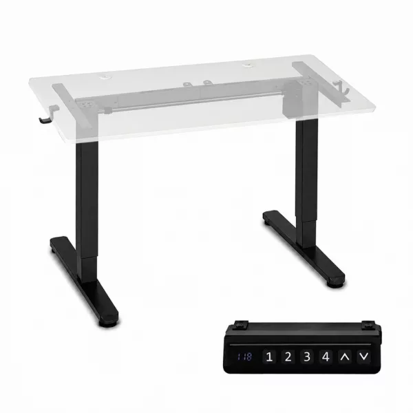 ModernHome elektromos íróasztalváz, magasságállítható 72-118 cm, max. 160 cm-es asztallaphoz, fekete