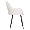 ModernHome 2 db bársony kárpitozott modern szék, krém