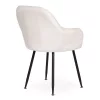 ModernHome 2 db bársony kárpitozott modern szék, krém