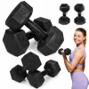 MOVEPRO hatszögletű kézisúlyzó szett 2x3 kg fekete fitnesshez