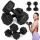 MOVEPRO hatszögletű kézisúlyzó szett 2x3 kg fekete fitnesshez
