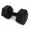 MOVEPRO hatszögletű kézisúlyzó szett 2x5 kg fekete fitnesshez
