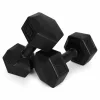MOVEPRO hatszögletű kézisúlyzó szett 2x5 kg fekete fitnesshez