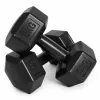 MOVEPRO hatszögletű kézisúlyzó szett 2x5 kg fekete fitnesshez