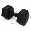 MOVEPRO hatszögletű kézisúlyzó szett 2x5 kg fekete fitnesshez