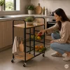 ModernHome gurulós konyhai tárolópolc kihúzható kosarakkal
