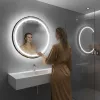 ModernHome kerek LED fürdőszobatükör, falra szerelhető, 80 cm, 3 szín, érintőkapcsolós, fényerőszabályzós