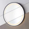 ModernHome kerek LED fürdőszobatükör, falra szerelhető, 80 cm, 3 szín, érintőkapcsolós, fényerőszabályzós