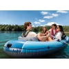 INTEX Excursion 4 felfújható csónak 4 személyes, pumpával, 2 evezővel és táskával