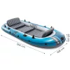 INTEX Excursion 5 felfújható csónak 5 személyes, pumpával, 2 evezővel és táskával