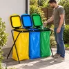 MultiGarden szelektív hulladékgyűjtő állvány 3x120 literes, 3 állásos