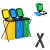 MultiGarden szelektív hulladékgyűjtő állvány 3x120 literes, 3 állásos