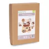 ECOTOYS fa szenzoros foglalkoztató tábla gyerekeknek, macis, 12 darabos