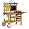 ECOTOYS kültéri gyerek sárkonyha kiegészítőkkel és krétatáblával