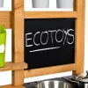ECOTOYS kültéri gyerek sárkonyha kiegészítőkkel és krétatáblával