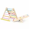 ECOTOYS LUNA fa Montessori mászóka gyerekeknek létrával és egyensúlyozóval