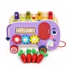 ECOTOYS fa oktatókocka elefánttal 8w1, húzható, formabedobó, xilofon, kukacfogó
