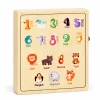 ECOTOYS fa interaktív készségfejlesztő tábla LED fénykapcsolókkal