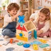 ECOTOYS fa szerszámos házikó barkácskészlet gyerekeknek, 32 elemes