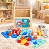 ECOTOYS fa szerszámos házikó barkácskészlet gyerekeknek, 32 elemes