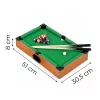 ECOTOYS mini biliárdasztal gyerekeknek, 50x30 cm, kiegészítőkkel