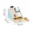 ECOTOYS fa játék pénztárgép fizetőterminállal, szkennerrel, bankjegyekkel, érmékkel és kártyával