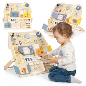   ECOTOYS nagy fa szenzoros busy board gyerekeknek, oktató foglalkoztató tábla XL