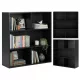 ModernHome modern álló polc nappaliba és hálószobába, 3 szintes, fekete