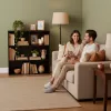 ModernHome modern álló polc nappaliba és hálószobába, 3 szintes, fekete
