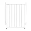 ECOTOYS fehér acél biztonsági rács lépcsőhöz és ajtónyíláshoz 65-106 cm, kerekekkel