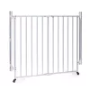 ECOTOYS fehér acél biztonsági rács lépcsőhöz és ajtónyíláshoz 65-106 cm, kerekekkel