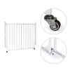 ECOTOYS fehér acél biztonsági rács lépcsőhöz és ajtónyíláshoz 65-106 cm, kerekekkel