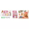 Fa babaház LED bútorral - ECOTOYS - gyerekeknek és felnőtteknek - világító bútor - kreatív játék