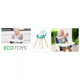   Etetőszék 2in1 ECOTOYS - kényelmes, praktikus, környezetbarát