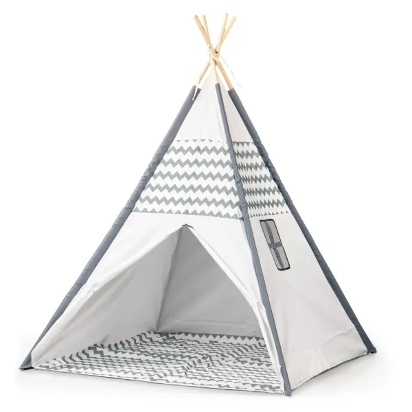 ECOTOYS gyerek játszósátor teljes padlóval tipi wigwam kialakítással