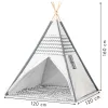 ECOTOYS gyerek játszósátor teljes padlóval tipi wigwam kialakítással
