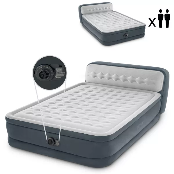 INTEX Deluxe felfújható légágy beépített pumpával 236x152 cm 64448ND