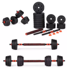   MOVEPRO állítható súlyzó- és rúdszett 2x15 kg, 30 kg rúd