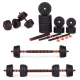 MOVEPRO állítható súlyzó- és rúdszett 2x15 kg, 30 kg rúd