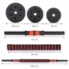 MOVEPRO állítható súlyzó- és rúdszett 2x15 kg, 30 kg rúd