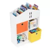 ECOTOYS fa babaház alakú gyerek polcos tároló rekeszekkel