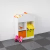 ECOTOYS fa babaház alakú gyerek polcos tároló rekeszekkel