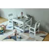 ECOTOYS fa gyerek bútor szett asztallal, krétatáblával és 2 székkel