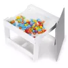 ECOTOYS fa gyerek bútor szett asztallal, krétatáblával és 2 székkel