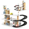 ECOTOYS nagy fa parkológarázs lifttel, autókkal, helikopterrel és autómosóval